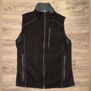 Kuhl Interceptr Vest Mens L Black Fleece Full Zip Pockets Outdoor Performance